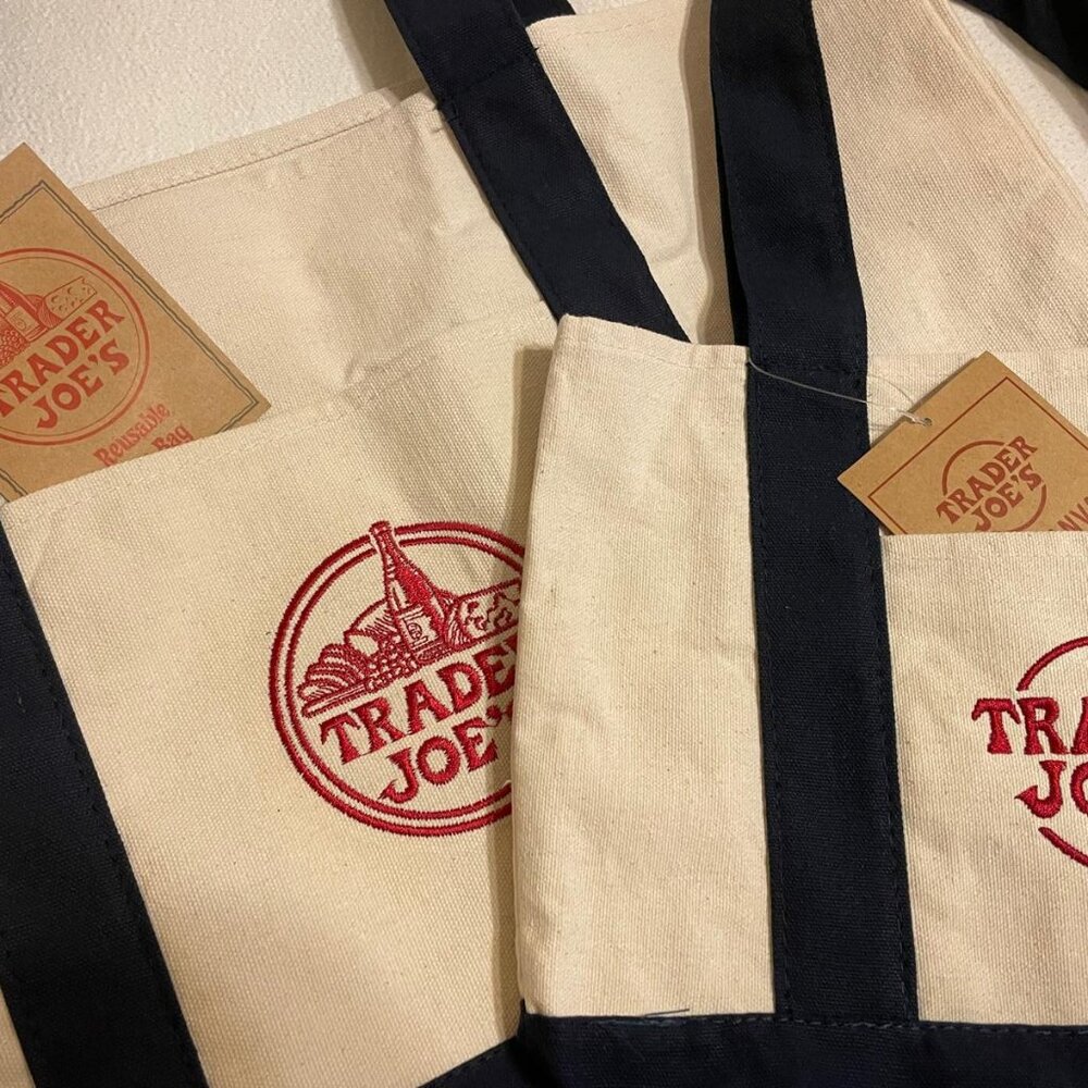 NWT! Set of 2: Trader Joe's Large & Mini Canvas T… - image 6